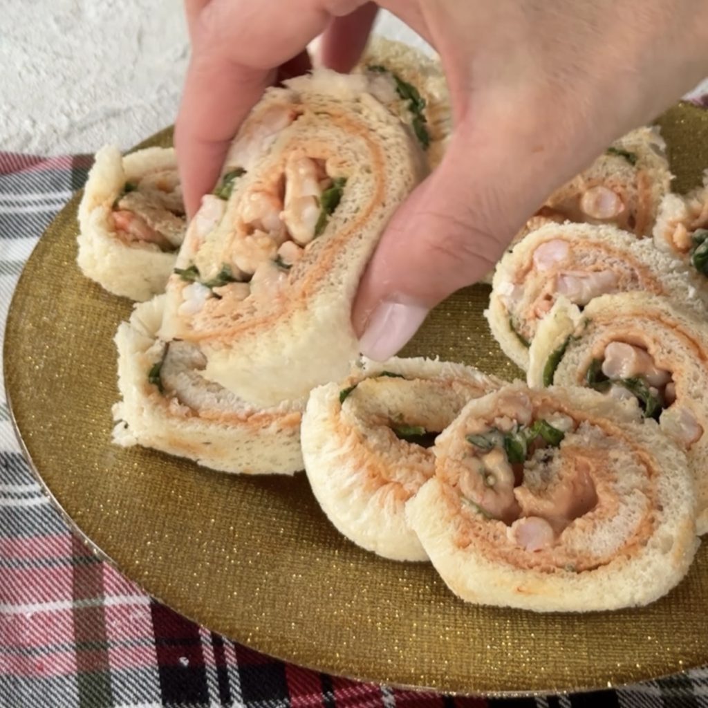 rolletjes met garnalen