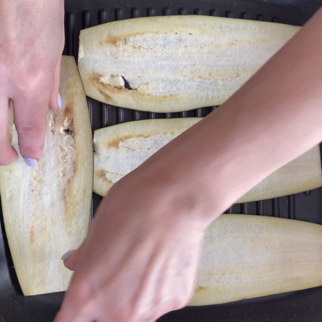 rolletjes met gegrilde aubergines