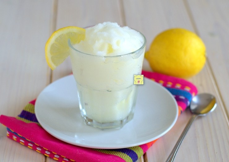 Romige citroen granita