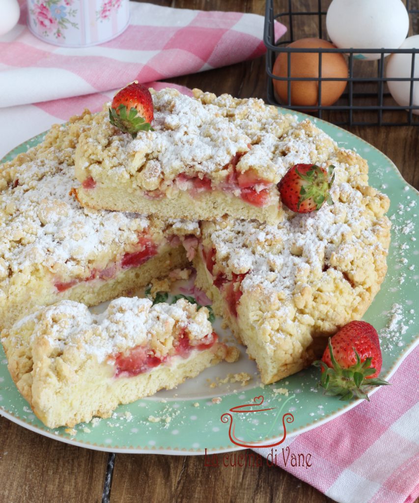 sbriciolata aardbeien en ricotta