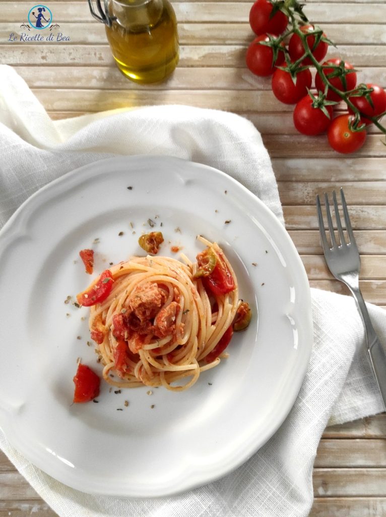 spaghetti met tonijn