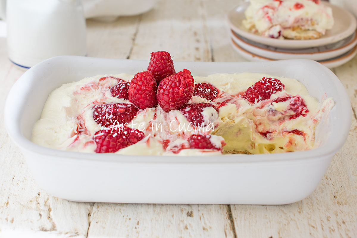 Tiramisu witte chocolade en frambozen