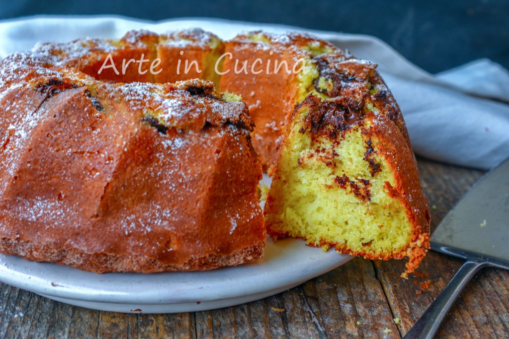 Zachte nutella cake met yogurt