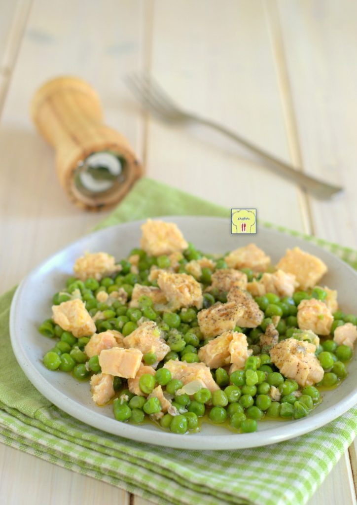 zalm en erwten in de pan gp