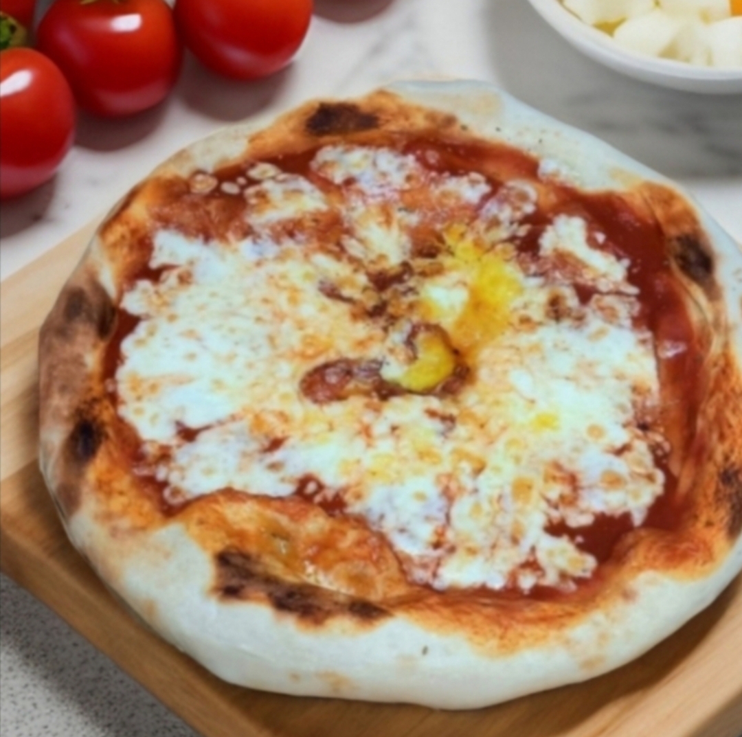 Pizza Margherita met FiberPasta meel