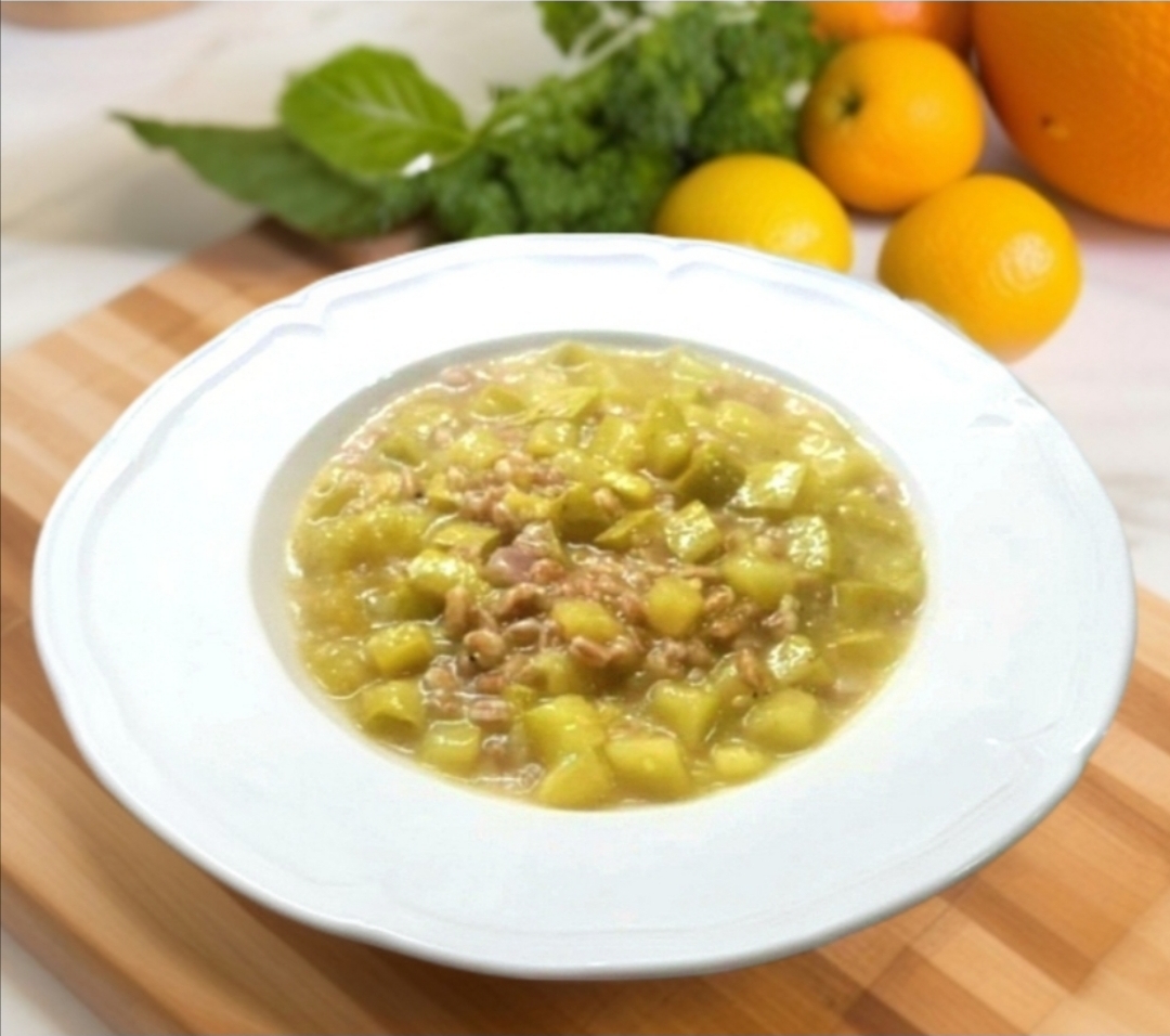 Speltsoep en courgette