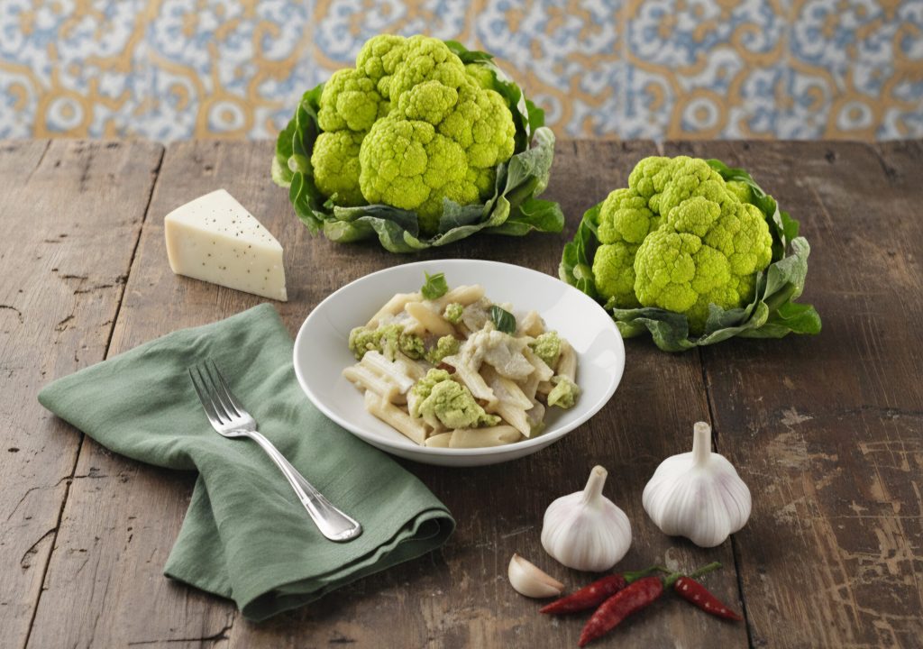 Penne met groene kool op Siciliaanse wijze