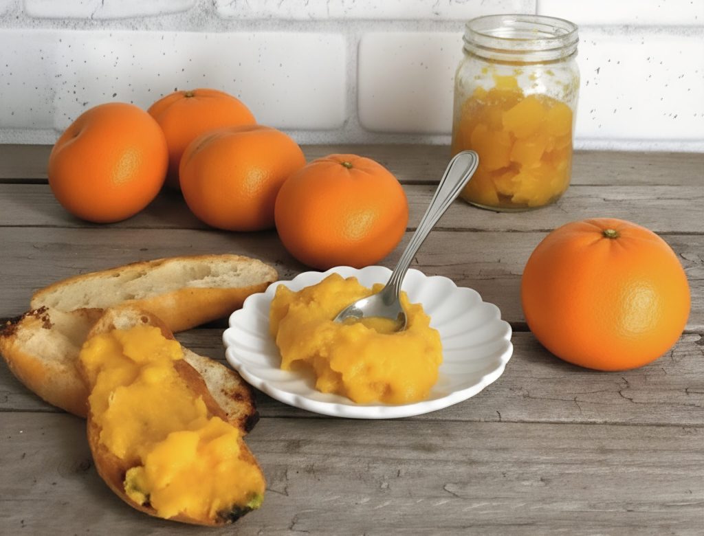 De mandarijnencompote met schil