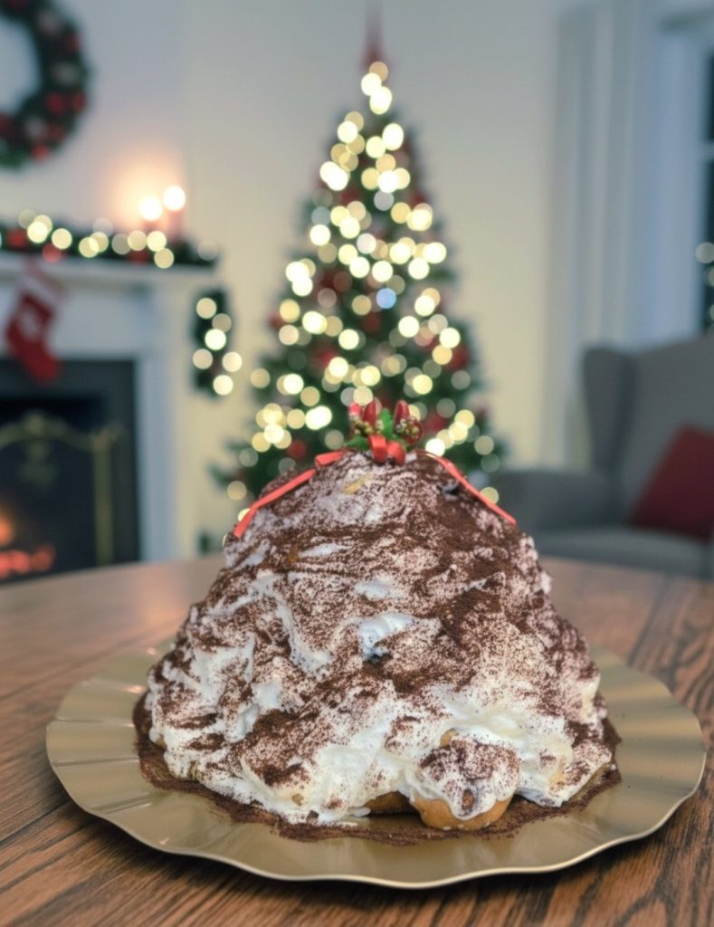 Witte en zwarte profitterol met koffie