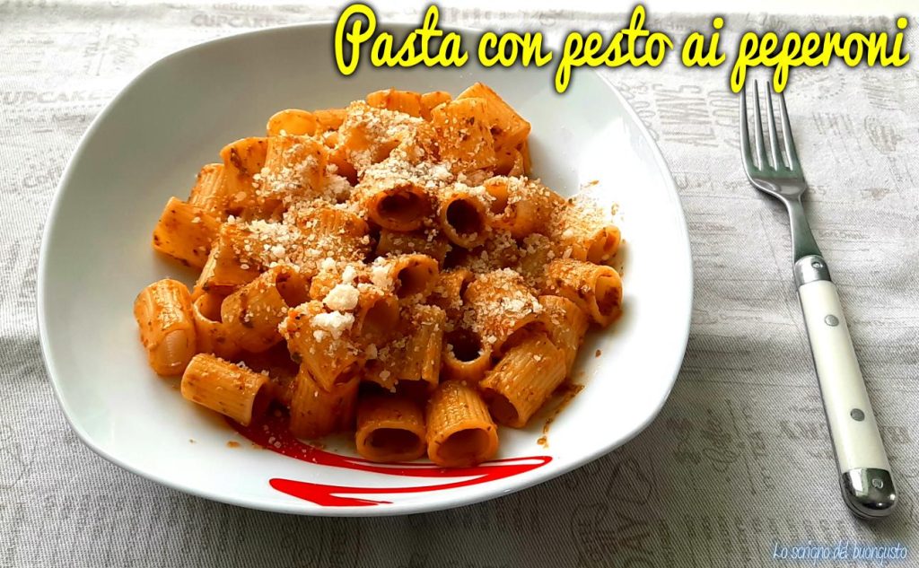 Pasta met paprika pesto