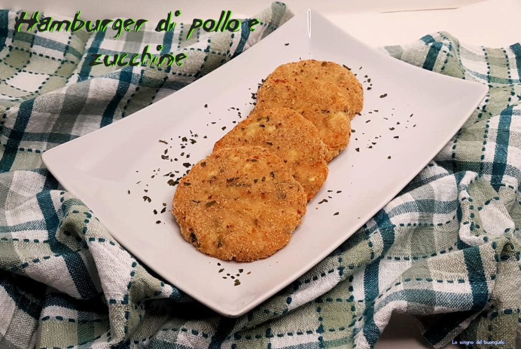 Kip- en courgetteburger