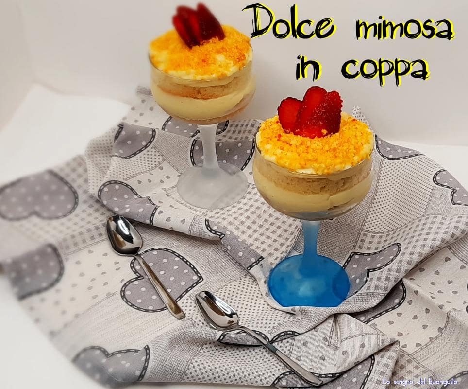 Mimosa dessert in glas