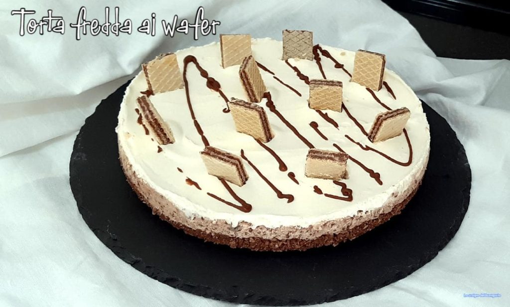 Koude taart met wafels