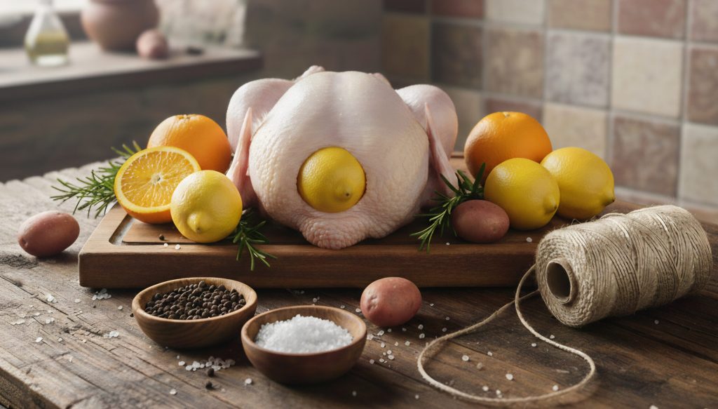 Hoe een hele kip of kapoen in de oven te koken