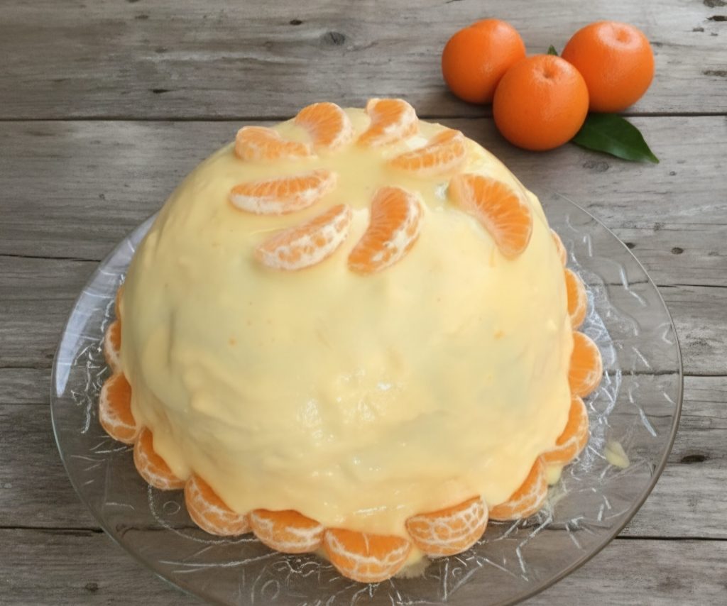 De pandorokoepel met mandarijncrème