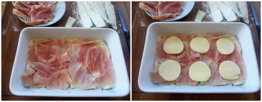 witte parmigiana rauwe courgettes