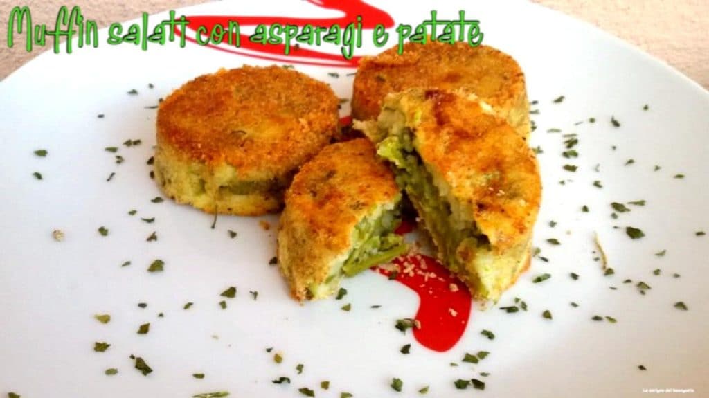 Hartige muffins met asperges en aardappelen