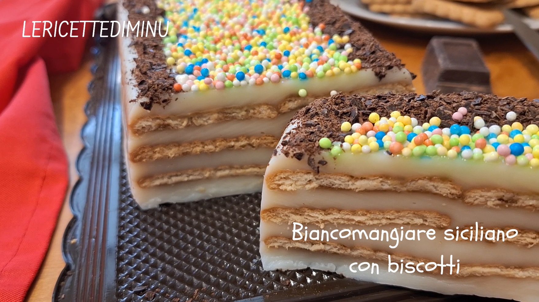 Biancomangiare met Siciliaanse koekjes