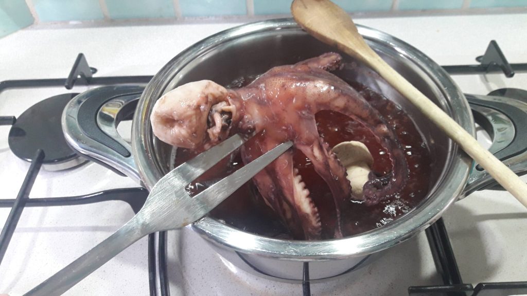 Hoe octopus voor salade te koken