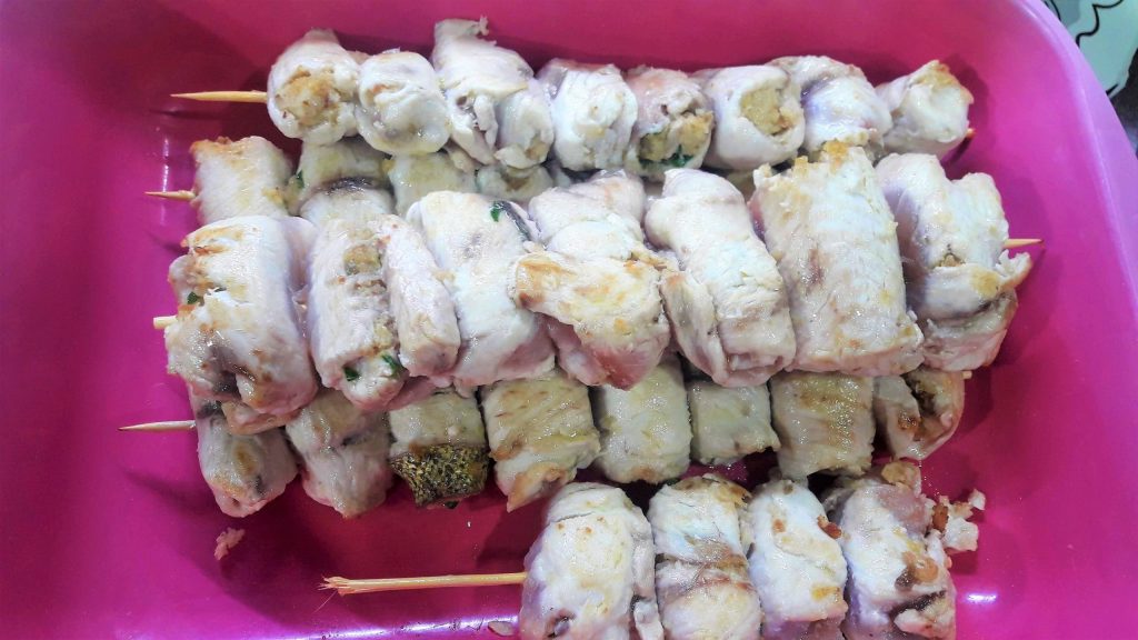 Rolletjes van Lampuga of Caponessa op Siciliaanse Wijze