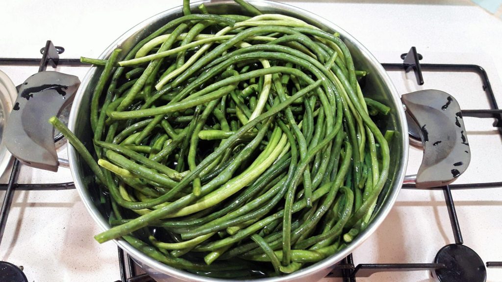 Pasta met slangbonen of Paesanella