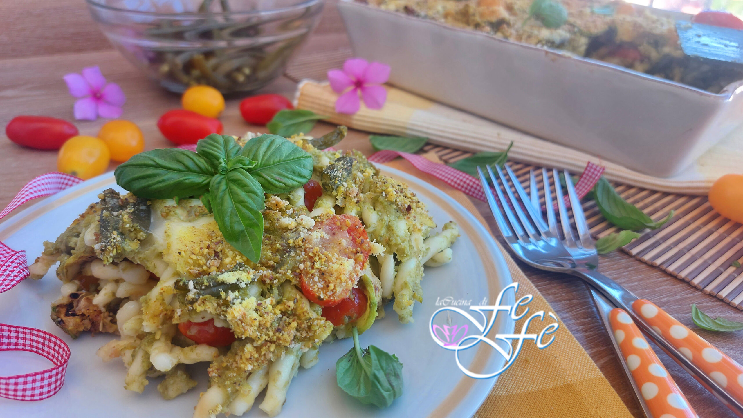 TROFIE UIT DE OVEN MET BONEN EN PISTACHE PESTO (Recept zonder bechamelsaus)