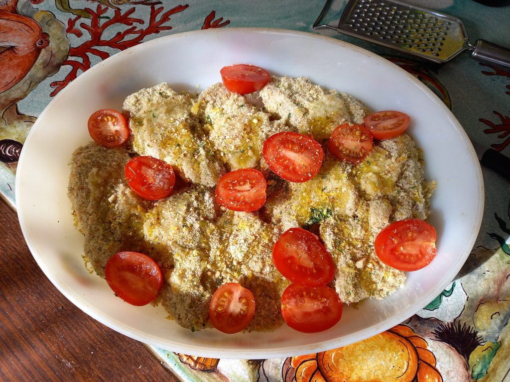 Zwaardvis en amberjack gegratineerd