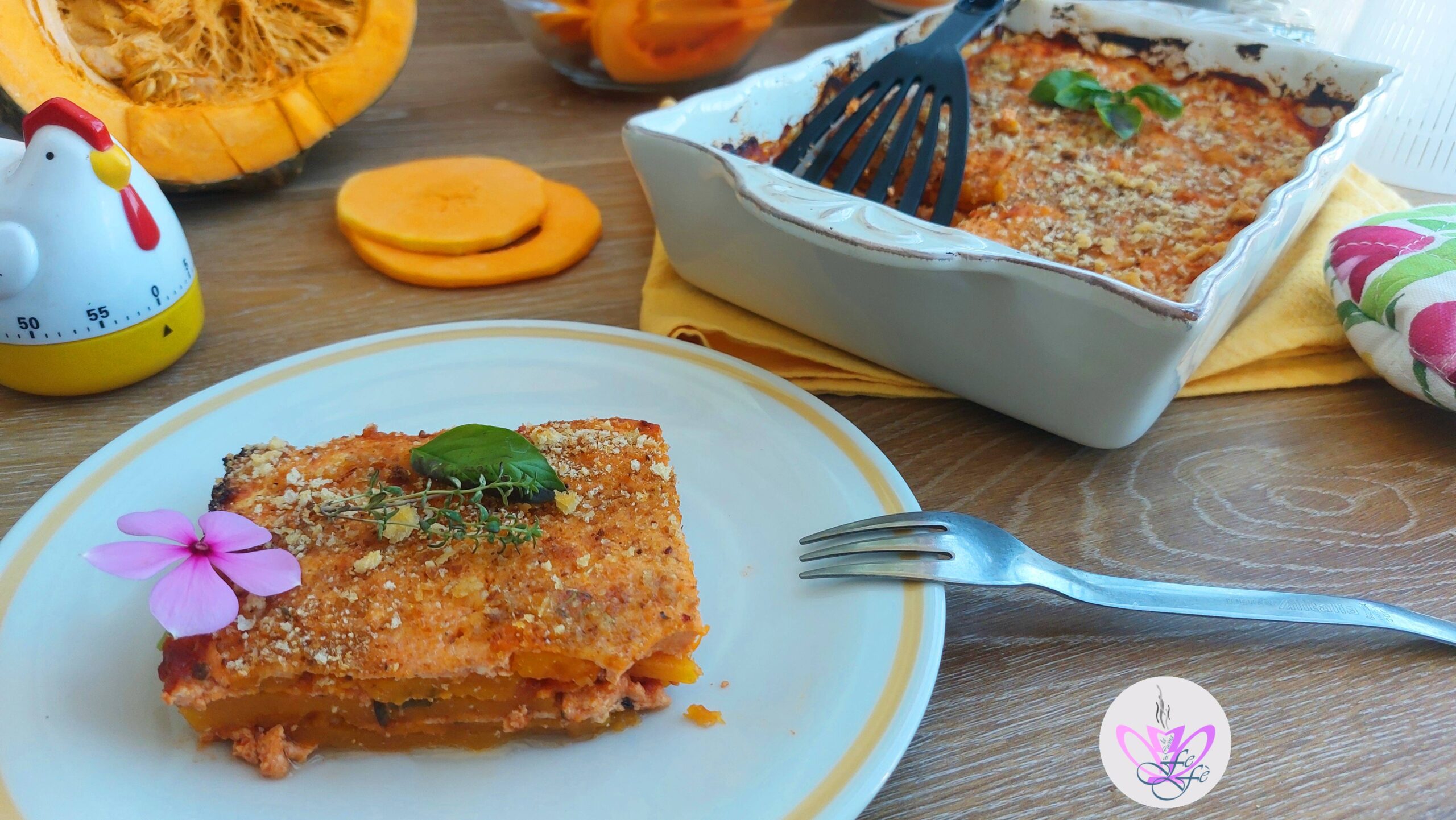 POMPOEN EN RICOTTA LASAGNE (Recept zonder bechamelsaus)