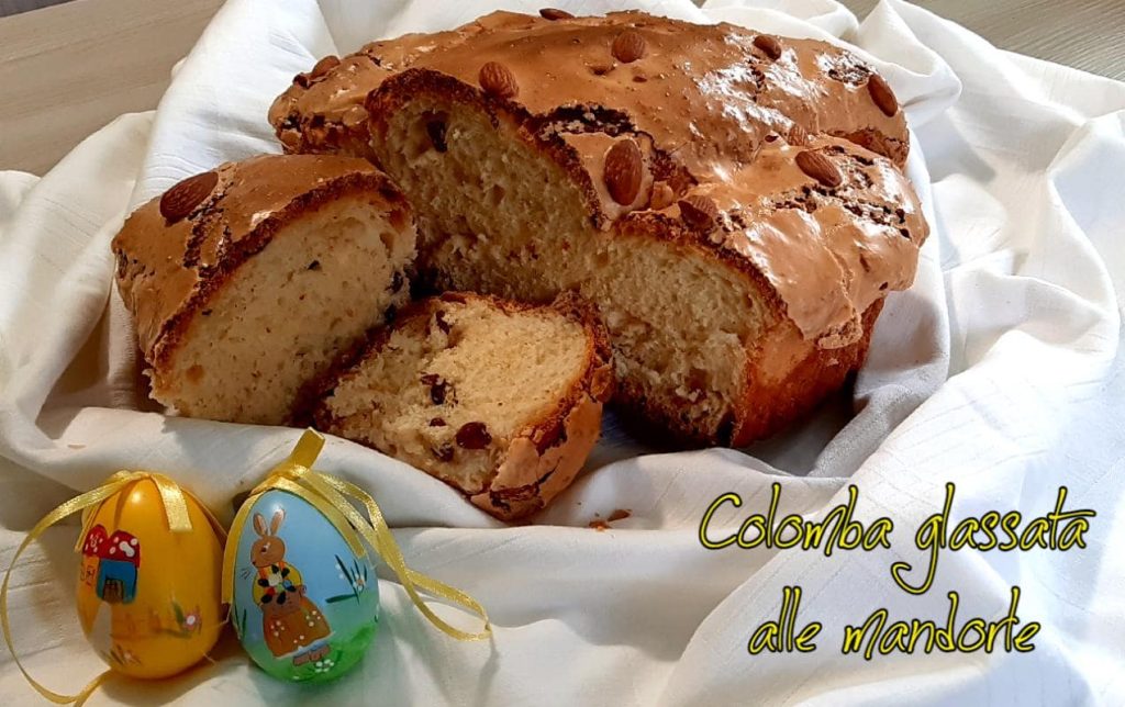 Klassieke Colomba met amandelglazuur