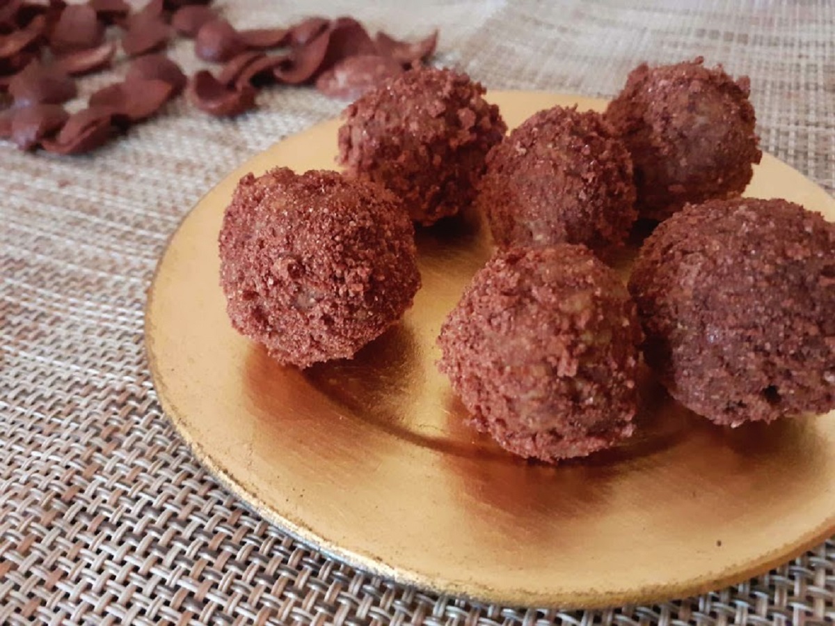 Pandorotruffels zonder mascarpone en zonder room met koffie en granen