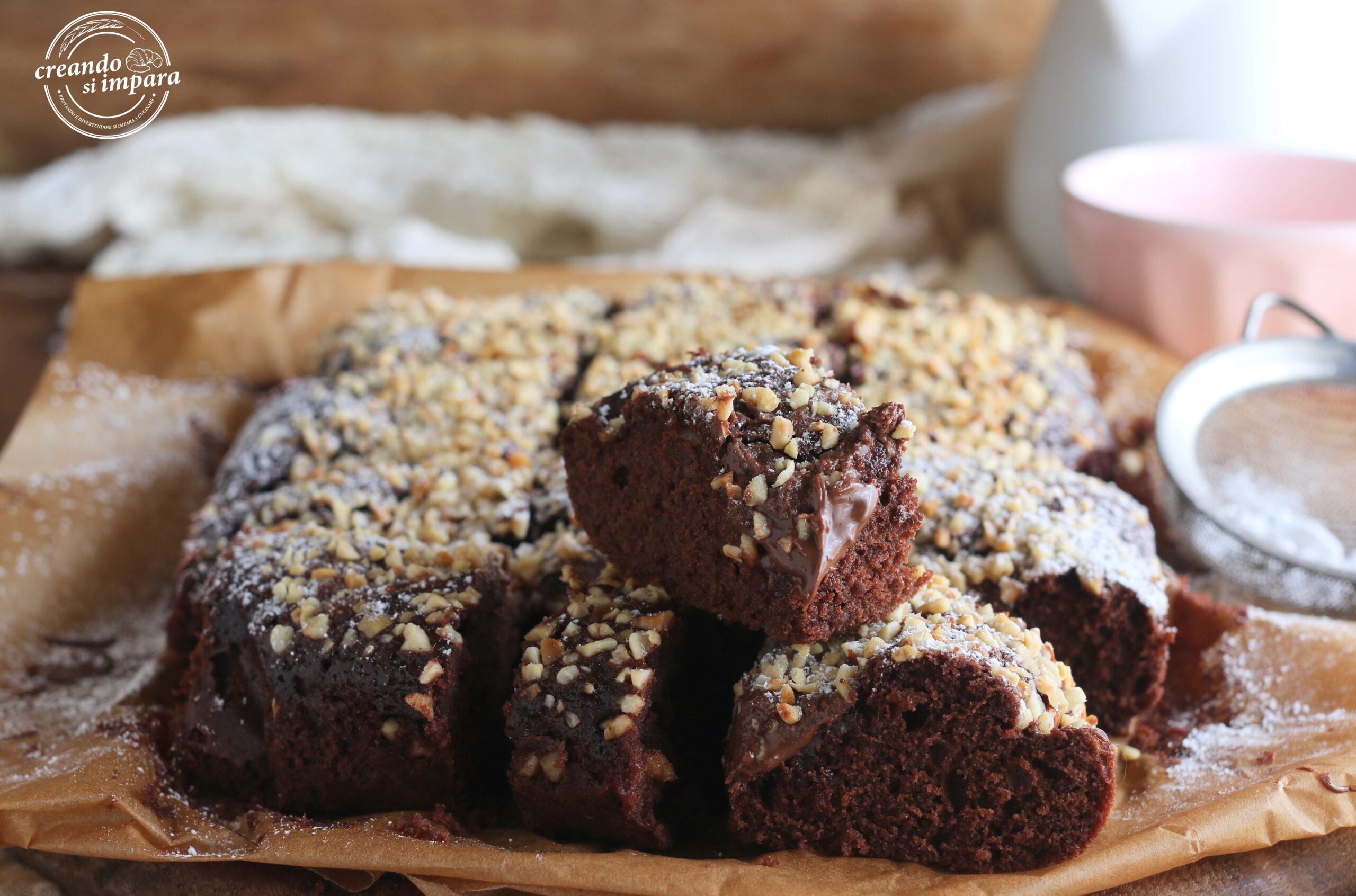 5 minuten cake met cacao en nutella
