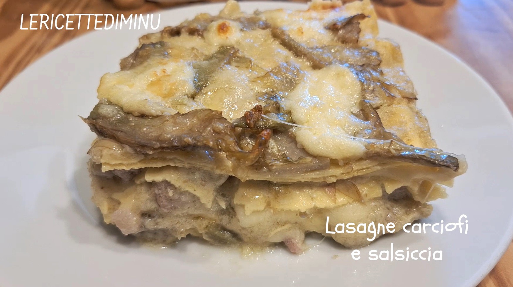 Lasagne met artisjokken en worst