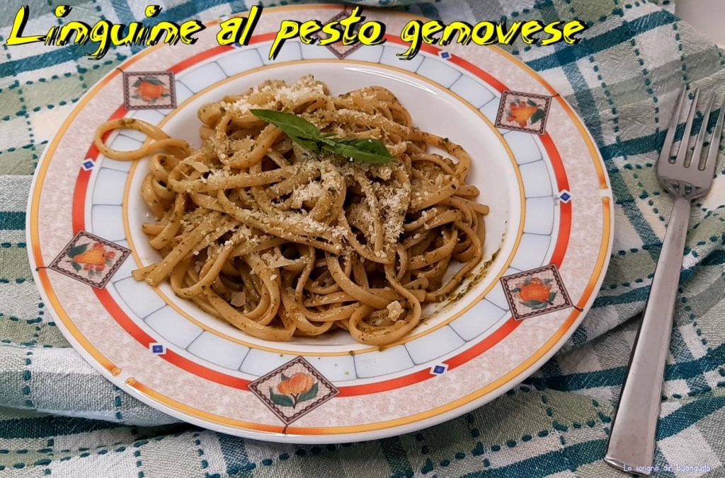 Linguine met Genovese pesto