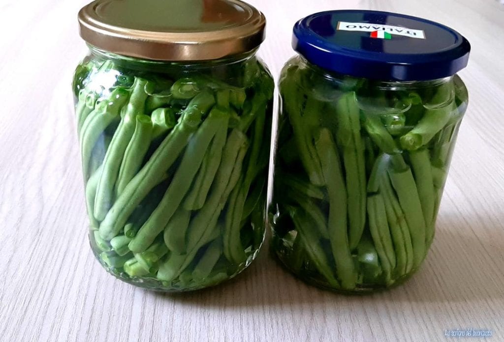 Sperziebonen au bain-marie