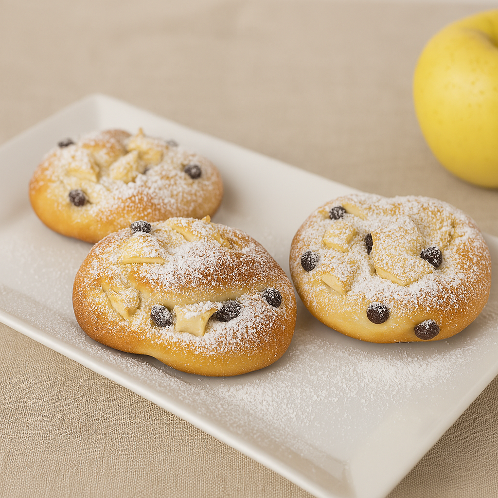 Appel en chocoladeswirl in heteluchtfriteuse