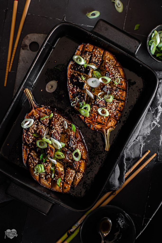 Aubergines met miso
