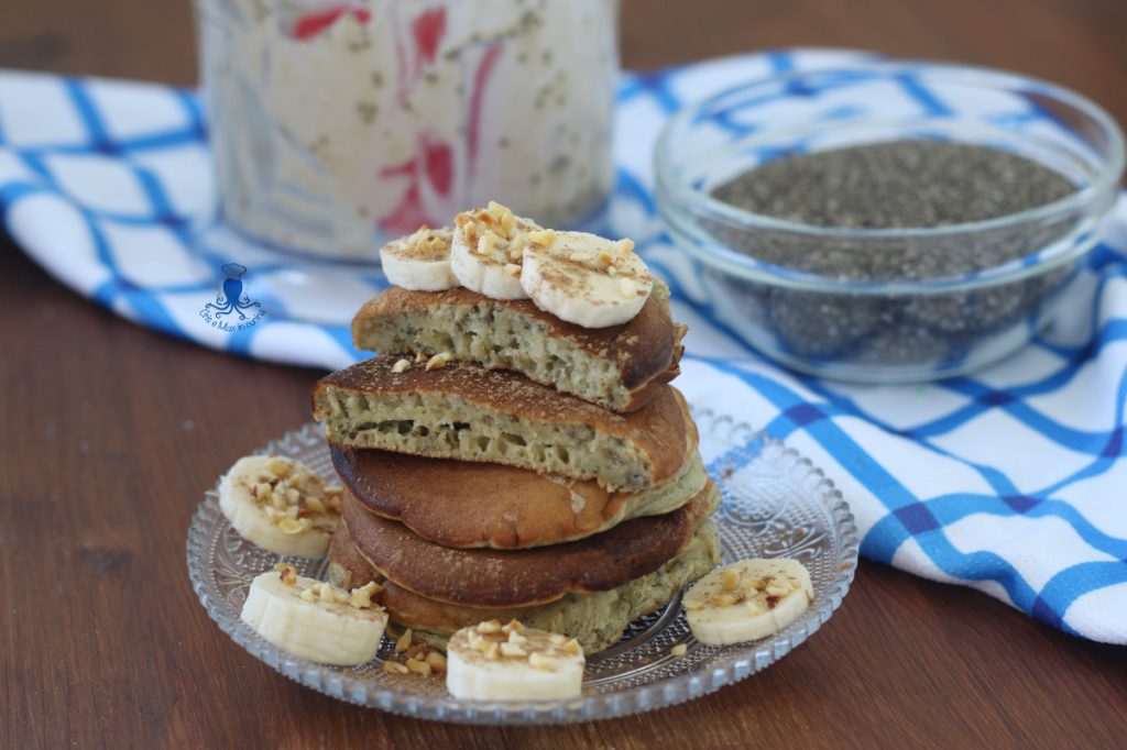 Banaan en chia pannenkoeken uit de blender