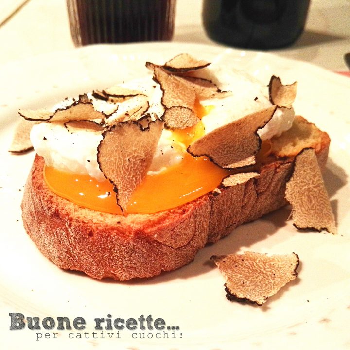 Bruschetta ei en truffel