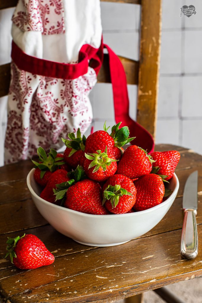 Burrata met aardbeien en balsamico