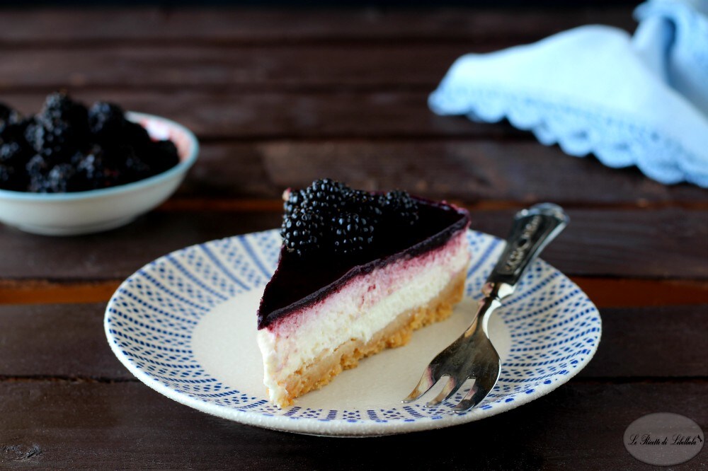 Cheesecake met bramen