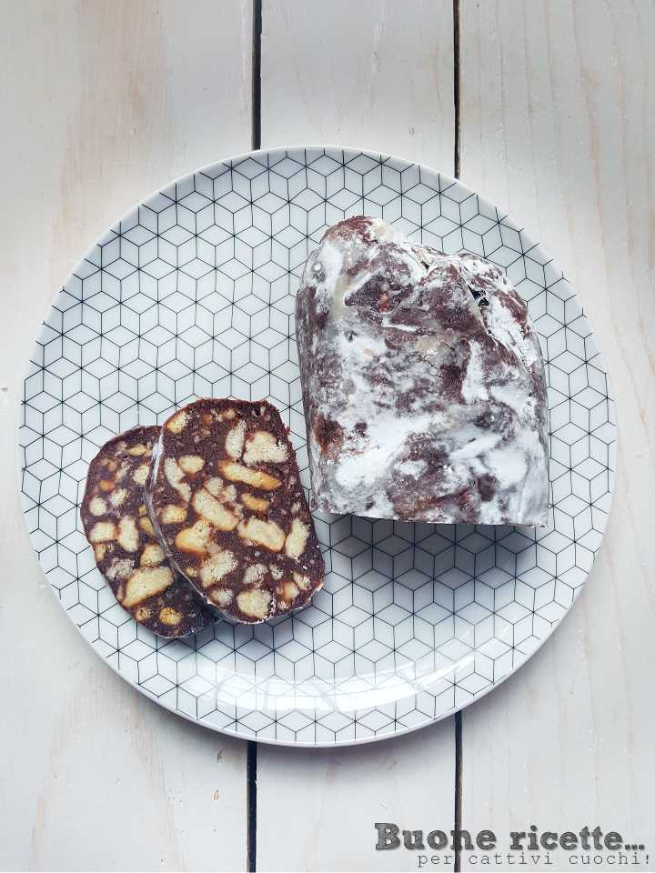 chocoladesalami met cacao