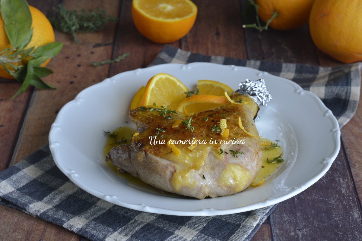 Eendenbout met sinaasappel in de pan