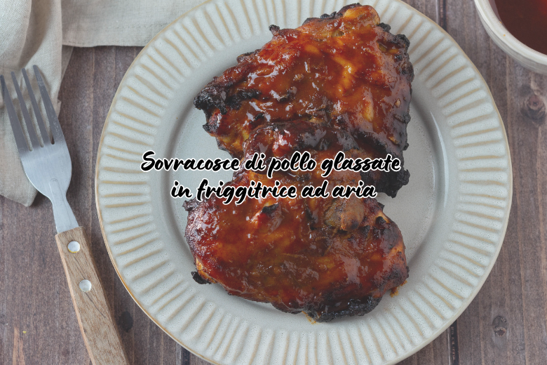 Geglazuurde kippendijen in heteluchtfriteuse