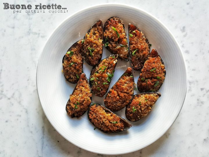 gegratineerde mosselen