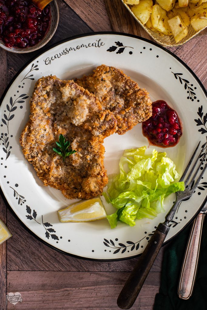 Gepaneerde hertenbiefstukken