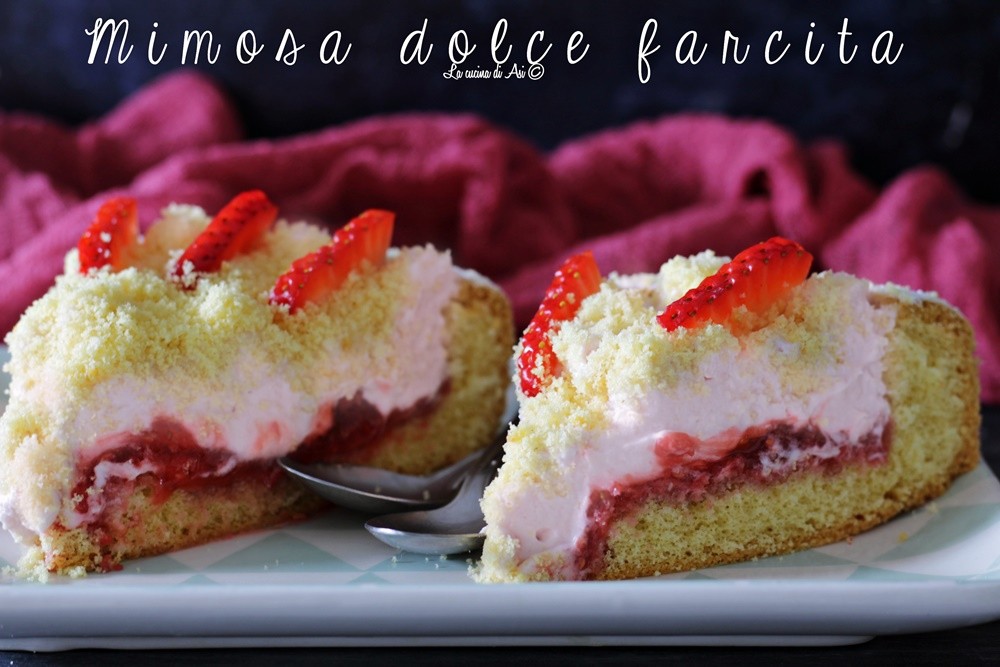 Gevulde mimosa taart