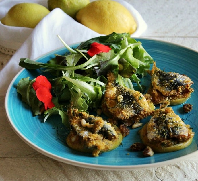 Gevulde sardines uit de oven