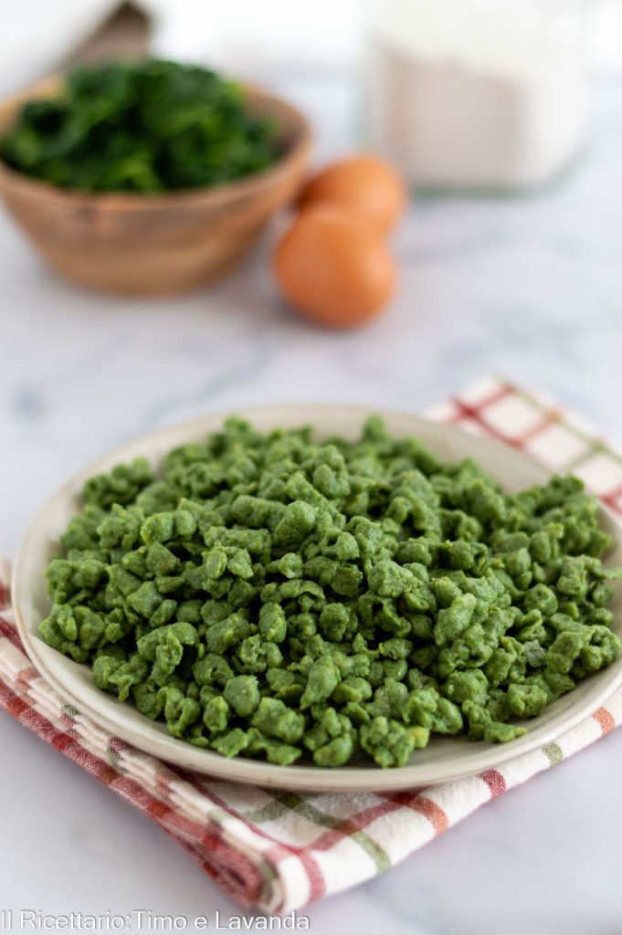 Glutenvrije spinaziespatzle