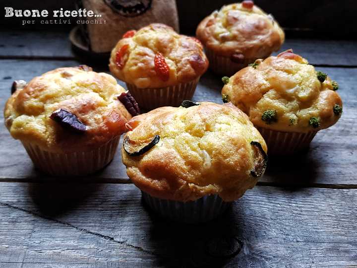 hartige muffins pecorino en groenten