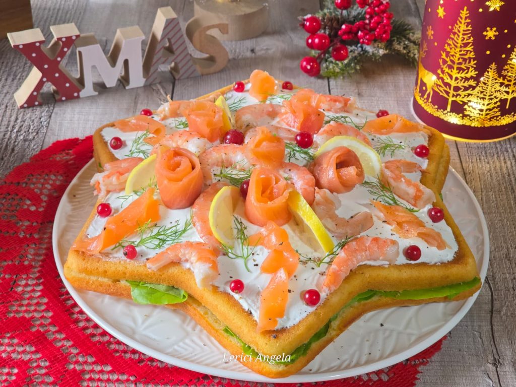 Zoute Stertaart met Zalm en Garnalen